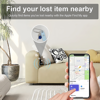 Lolifong GPS Anti-perte Rechargeable Porte-clés en métal avec alarme personnelle pour femmes Fonctionne avec l'application Find My pour retrouver les objets