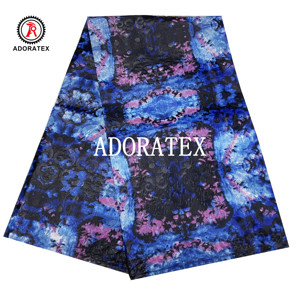 LOGO personnalisé <span class=keywords><strong>pas</strong></span> <span class=keywords><strong>cher</strong></span> impressions de cire nigériane africain Adire polyester imprimé <span class=keywords><strong>tissu</strong></span> <span class=keywords><strong>bazin</strong></span> riche avec gaufrage - Product Image 6