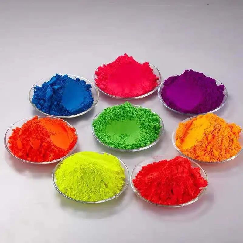 Fluorescent pigment powder for coat ink plastic paint and cosmetic