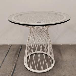 Bàn trà tròn hiện đại bán chạy, kiểu dáng cổ điển, làm từ kính và kim loại, dùng cho phòng khách và khách sạn - Product Image 1