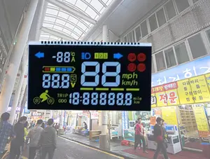 Customized Factory Direct Price Va Custom Segment Digital Lcd Black Background Screen Display For Ebike / Motorcycle Speedometer