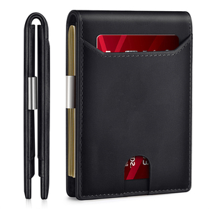 Carteras De Cuero Al Por Burgemeester Billetera Inteligente Billetera Tarjetero Rfid Cartera Para Hombre - Product Image 2