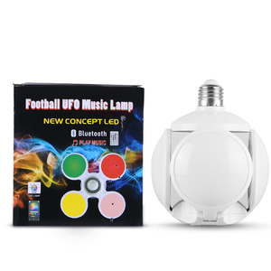 Bóng Đèn Nhạc Gấp 40W 50W 4 5 Để Lại Hình Quạt Bóng Đá Điều Khiển Từ Xa Loa Thông Minh Đèn Âm Nhạc RGB Đèn Led Biến Dạng - Product Image 6