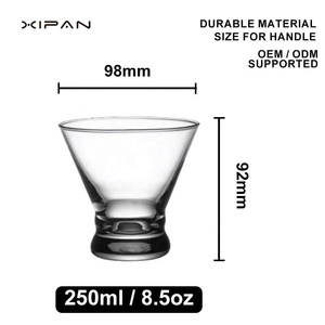 Copas de cóctel de cristal de 8 oz, diseño fruncido, base pesada, copas de martini sin tallo, elegantes y resistentes, transparentes, para bodas, fiestas en casa - Product Image 4