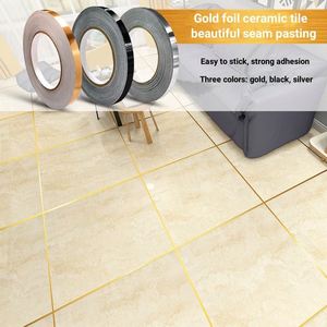 Factory Gold Waterproof Self Adhesive Tile Sticker Narrow Finishing Tile <b>Gap</b> Decorative Tape Tape for House Decoration - Product Image 2