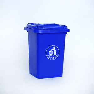 Thickened 30L Beijing Classified Plastic Trash Can <b>with</b> Wheels and <b>Lid</b>, Square Shape, for Residential and Property Management, - Product Image 3