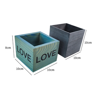 आयताकार हाथ नक्काशीदार पाइन लकड़ी आधुनिक पर्यावरण अनुकूल अनुकूलित आकार प्लांटर बॉक्स - Product Image 6