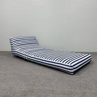 Chaise longue gonflable en forme de L pour adultes - Chaise flottante de plage et de piscine en tissu Oxford 600D PVC