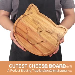 Guibang Wooden Dog Shaped Serving <b>Tray</b> 38cm Decorative For <b>Snacks</b> Cheese Fruits Tea Party - Product Image 2