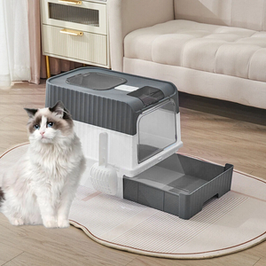 折叠门式猫厕所 宠物封闭式折叠猫砂盆 超大号猫砂盆 猫用品 方便清洁 - Product Image 4