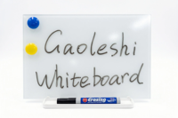 Tableau mémo magnétique en verre dépoli 20x30cm, tableau blanc réutilisable et effaçable avec support pour l'organisation du bureau à domicile, en verre trempé
