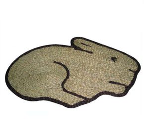 Alfombra de Pasto Marino Seco al Sol con Estampado Animal, Ecológica, Hecha a Mano, Moderna, Color Dorado, Tejida Naturalmente, Decoración para un Ambiente Cálido - Product Image 3