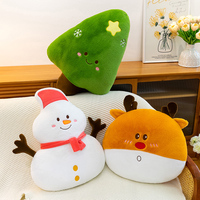 Weihnachtliches Cartoon-Schneemann-Baum-Kissen, Lebkuchen-Puppe, Sofakissen, Dekokissen aus Polyester und PP-Baumwolle, Feiertagsdekoration, Geschenk