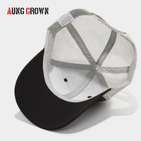 Gorras Trucker Unisex Personalizadas de Alta Calidad al por Mayor, Gorra con Parche Bordado en 3D, Gorra de 6 Paneles en Blanco, Gorra Trucker de Malla de Dos Tonos