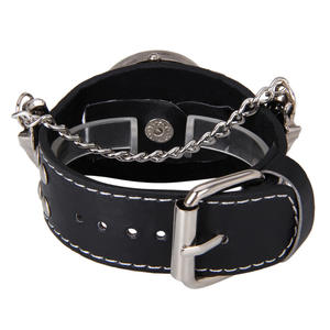Vente Ebay <span class=keywords><strong>Amazon</strong></span> Prêt à Expédier Montres <span class=keywords><strong>Homme</strong></span> Crâne Design Punk à Grand Cadran Mouvement Japonais Quartz Bracelet Cuir - Product Image 3
