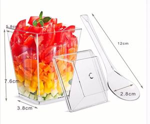 Gobelets en plastique PP transparents jetables pour l'eau, les boissons, les sauces, les condiments, impression personnalisée, vente en gros directe d'usine - Product Image 1