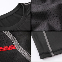 T-shirt de compression à manches courtes à séchage rapide pour hommes, chemise de compression pour entraînement de course à pied, couche de base de compression pour basket-ball