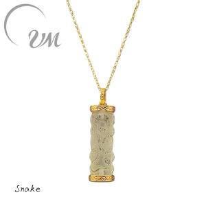 Bijoux UM Argent 925 Plaqué Or Vente en Gros Pendentif en Cristal de Souris du Zodiaque de Style Chinois Unisexe/Hommes/Femmes Porté Quotidien - Product Image 5