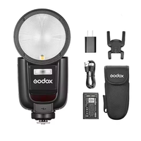 Nouveau flash Godox V1 Pro TTL HSS avec temps de recyclage de 1,5 s, tête ronde, lampe de modélisation LED intégrée, compatible avec Sony et Canon