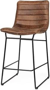 Chaise de comptoir à hauteur réglable avec structure métallique, fonction pivotante et repose-pieds pour îlot de cuisine et bar contemporains - Product Image 5