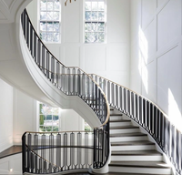 Prima Factory Großhandel Treppe Balkon Schmiedeeisen Kunden spezifische Eisenzaun Schmiedeeisen Geländer