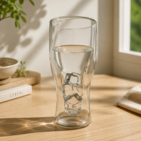 Tasse en verre à double paroi personnalisée, design sportif, mug à bière unisexe pour usage domestique, verre à boisson et à cocktail pour la maison et les KTV