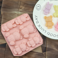 Moule en silicone Candyer pour la Saint-Valentin, pour chocolat, résine, bonbons, glaçons, sans BPA, motifs amour et animaux