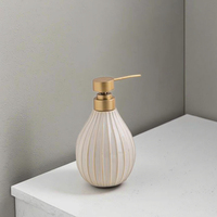 Ensemble de décoration de salle de bain en céramique BX avec porte-brosse de toilette et distributeur de lotion