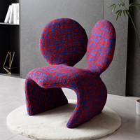 Chaise longue de loisir simple et créative Mickey en forme d'oreille pour le salon et la chambre à coucher Chaise paresseuse décontractée