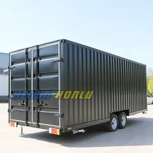 Полностью оснащенный мобильный контейнер для пищевых грузовиков, использованный, для быстрого питания, на заказ, для концессионного прицепа с удлинителем для продовольственного бизнеса
