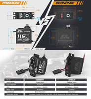 Servo RC Mini AGFRC SA30BHM 8.4V HV 0.060s 11.5kg con Engranajes de Acero y Motor sin Escobillas para Autos Pan Car a Escala 1/12