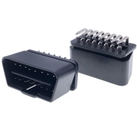 AOTAI - Conector OBD2 OBDII de 16 Pines para Automóvil, Color Negro, 12V 24V, Lector de Códigos para Automóviles