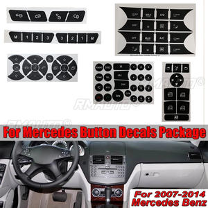 New Arrival Car Button Repair Steering AC Door Lock <b>Window</b> <b>Decals</b> Stickers New for Mercedes for Benz 2007-2014 5pcs - Product Image 1