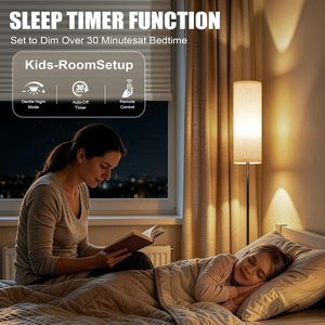 <b>Floor</b> <b>Lamp</b> Led With Remote And App Control Color Changing Adjustable Height Matte Finish Metal <b>Base</b> E26 220V - Product Image 5