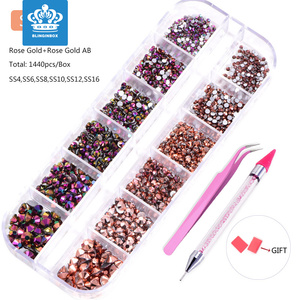 Bling 1440PCs Box Set Rhinestone no caliente en Bulk Setter Tool Nails Art Accesorio Rhinestones Crystal <span class=keywords><strong>AB</strong></span> para decoración de uñas - Product Image 5