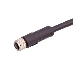 A B Coding Male or Female M8 PVC PUR Cable Material M8 Angled Version Wiring Harness 3 4 Poles