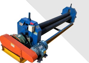 Machine à cintrer le métal à 3 rouleaux, manuelle, asymétrique, pour tôles d'acier - Product Image 3