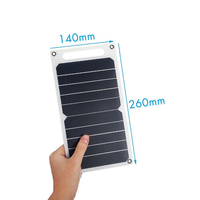 Panneau solaire 30W avec USB, étanche, pour randonnée et camping en plein air, batterie portable, chargeur de téléphone portable, panneau de charge 6.8V