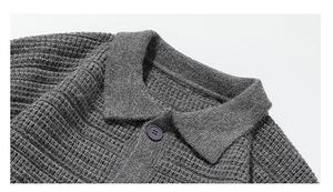 Cárdigan de Punto para Hombre, Estilo Vintage, Corte Holgado, Transpirable, Estilo Clásico, Manga Larga, Versátil, para Invierno - Product Image 4