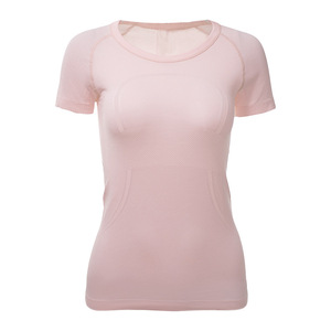 Nuova Maglietta Tecnica da Donna a Maniche Corte, Traspirante, per Fitness e Yoga, con Motivo a Quadretti - Product Image 5