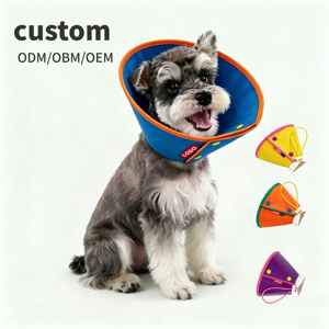 Collier de récupération rembourré personnalisé pour chien, grand collier éлизабетанский réglable anti-léchage pour animaux de compagnie, marque privée - Product Image 1