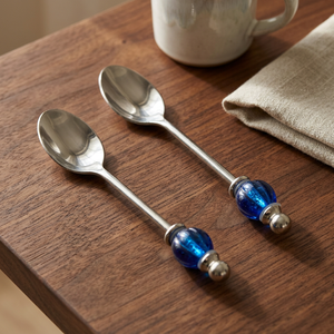 Cuillères en acier inoxydable avec perles de verre, écologiques, cadeaux personnalisés, cadeaux promotionnels, vente en gros d'usine - Product Image 3