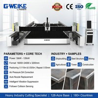 Mesin Pemotong Laser Fiber Format Besar Tipe Rel Lantai Berpendingin Air Digital Otomatis 12kw 20kw 60kw yang Dapat Disesuaikan untuk Baja