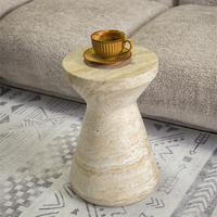 Table basse moderne en ciment de magnésie durable pour appartement et usage hospitalier