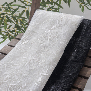 Tissu en voile à paillettes et sequins, ruban en maille, broderie florale, dentelle pour robes de mariée et robes de soirée pour femmes 100% - Product Image 5
