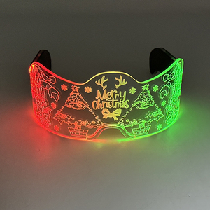 2026 חג המולד משקפיים זוהרים זוהר בחושך צבעוני ומסביב משקפיים חג המולד קישוט למבוגרים שנה חדשה מתנה אביזרי אביזרי - Product Image 2