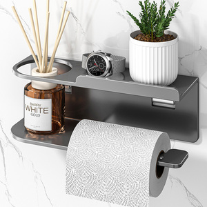 <span class=keywords><strong>Porte</strong></span>-papier toilette <span class=keywords><strong>mural</strong></span> moderne <span class=keywords><strong>et</strong></span> écologique avec étagère <span class=keywords><strong>et</strong></span> rangement pour la maison - Product Image 3