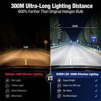 Faro LED H4 de 160W y 50000LM Súper Brillante, Kit Canbus para Auto, Plug and Play, para el Mercado de México y Brasil