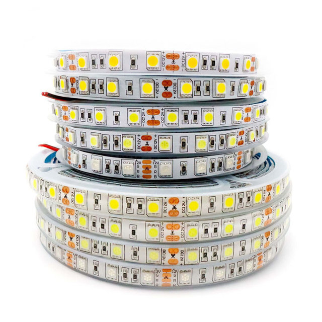 Factory Sale Smart LED Strip 12V 300Leds 5M IP65 Waterproof SMD 5050 Single Color 3000K 4000K 6000K LED Light Strip