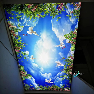 Techos Tensados LeArt Modernos con Impresión UV 3D, Diseño Floral Satinado, <span class=keywords><strong>para</strong></span> Sala de Juegos - Product Image 4
